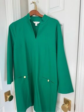 Lilly Pulitzer Emerald Green Long-Sleeve Shift Dress